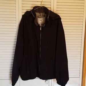 Men's XXL Weatherproof Black Hooded Jacket.